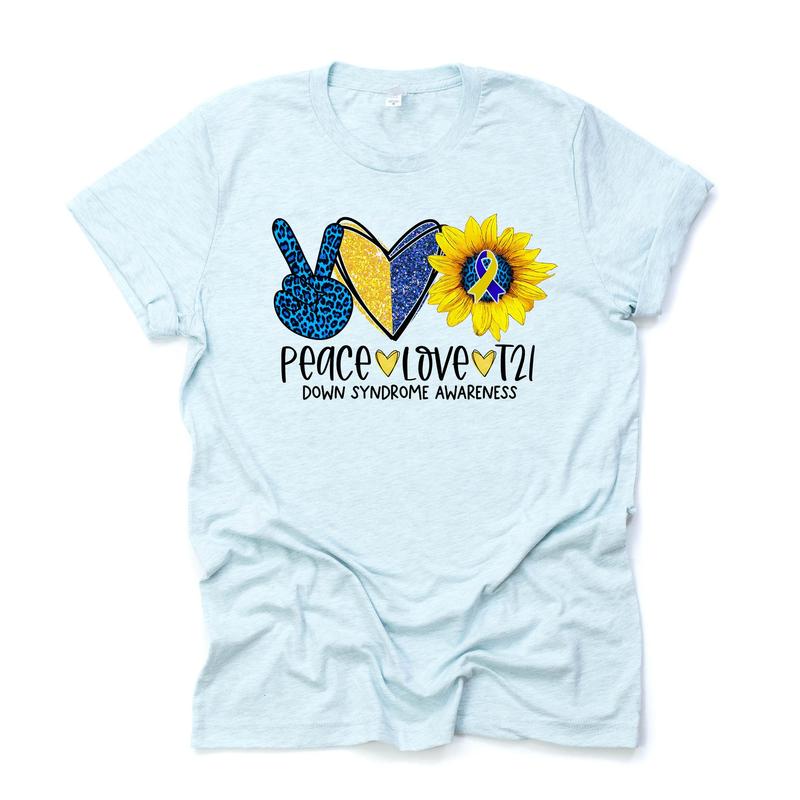 Down Syndrome Awareness Gift For Women Men Sunflower Be Kind T-Shirt Down Syndrome Awareness Gift For Women Men Sunflower Be Kind T-Shirt