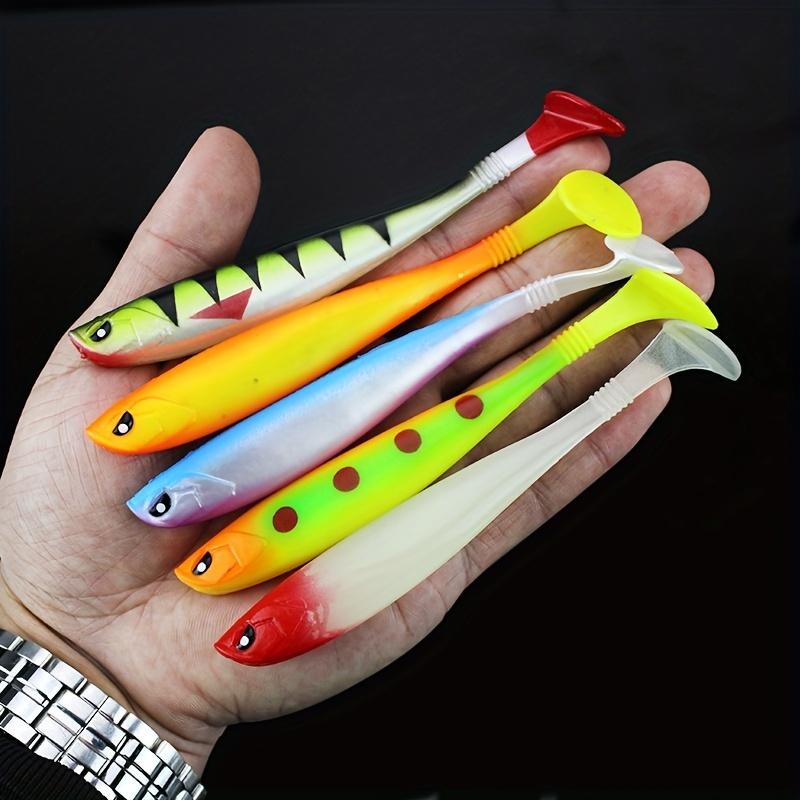 12cm/10G Soft Fish with a Groove on The Back, Rainbow Fish Made of PVC ...
