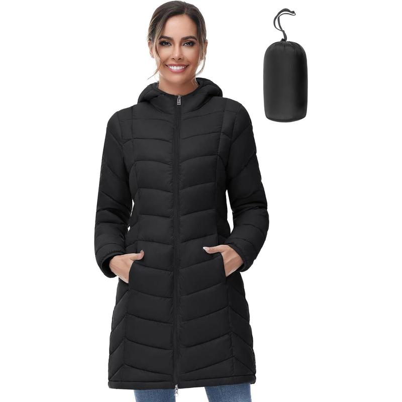 Mid length packable down jacket best sale