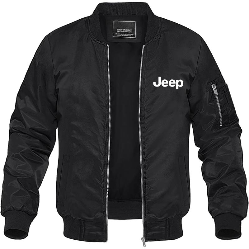 TikTok Shop Men s Jeep Car Lightweight Bomber Jacket Windbreaker Softshell Varsity Jacket Coat