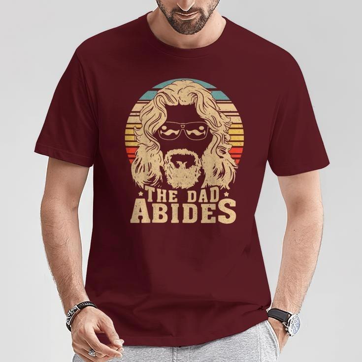 Mens The Dad Abides Retro Father's Day T-Shirt Mens The Dad Abides Retro Father's Day T-Shirt