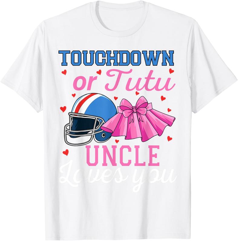 Touchdown Or Tutu Uncle Loves You Gender Reveal Shirt Touchdown Or Tutu Uncle Loves You Gender Reveal Shirt