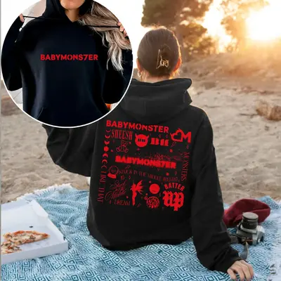 BABYMONSTER Monster Hoodie パーカー Lサイズ Baby Monster Hoodie - TikTok Shop