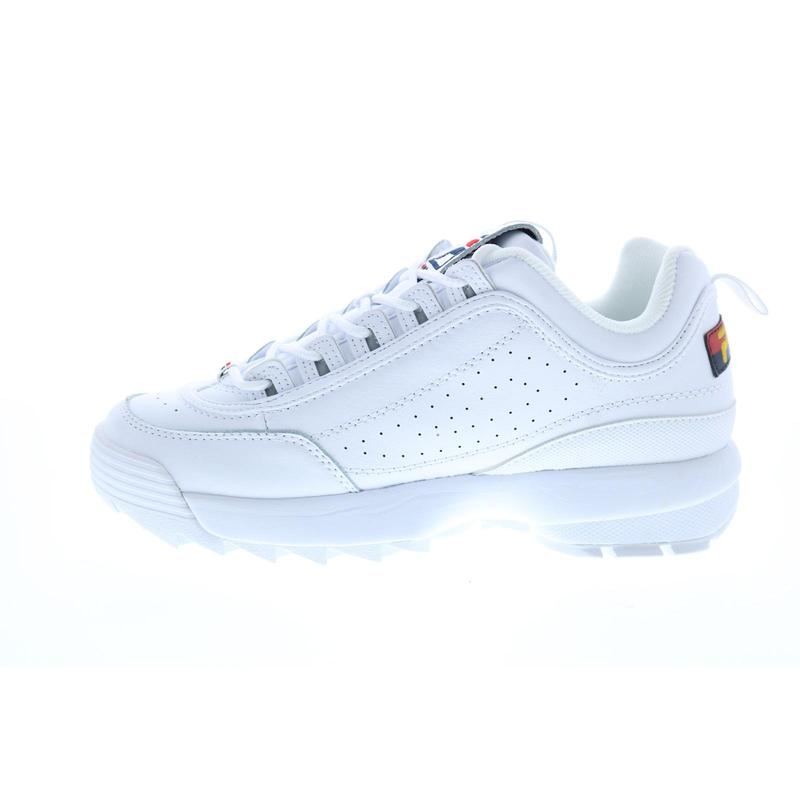 TikTok Shop Fila Disruptor II Signature Womens White Synthetic Lifestyle Sneakers Shoes