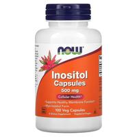 NOW Foods Inositol Capsules, 500 mg, 100 Veg Capsules