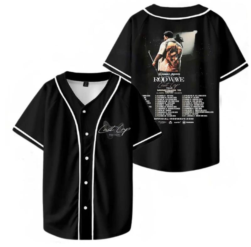 TikTok Shop Vintage Rod Wave Last Lap Concert baseball jersey Rod wave 2024 Tour Jersey shirt Rod Wave Concert Outfis Last Lap Concert Merch Rod Wave shirts