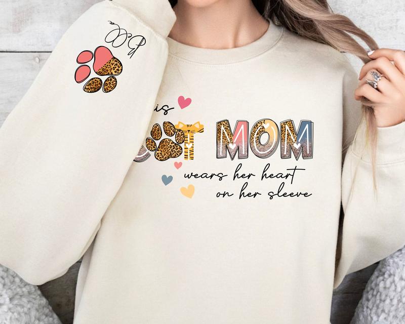 Cat mom shops sweater