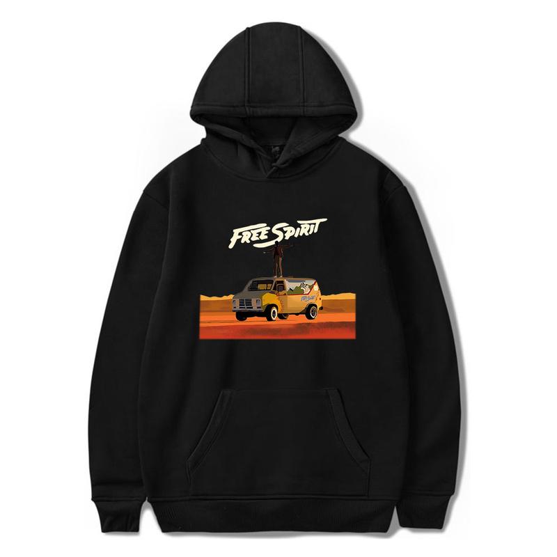 TikTok Shop Khalid Merch Hoodie Classic Print Sweatshirt Hooded Unisex Tracksuit Long Sleeve Hoodie Gift for Fan Free Spirit Pullover