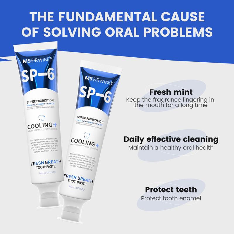 Product Introduction of MSDRWIKEY 3-Pack Toothpaste Combo | 7Pro Fresh Formula | Fluoride-Free Enamel Repair & Sensitive Teeth Care | Fresh Mint 1