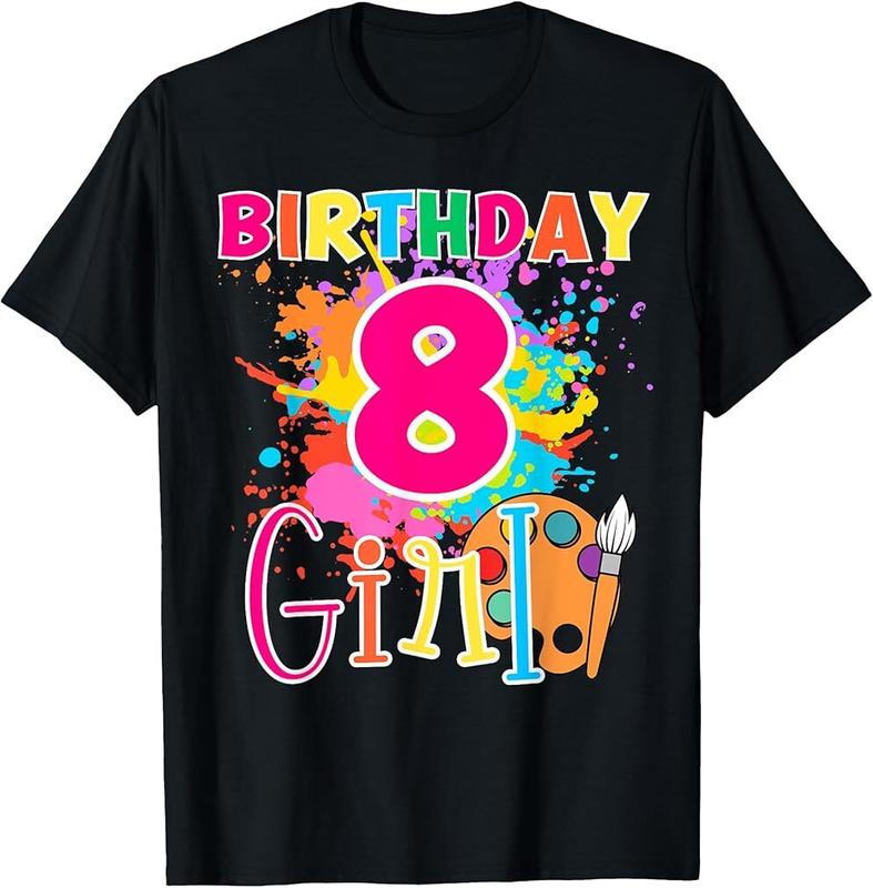 8 Year Old Art Painting Birthday Party 8th Birthday Shirt - 8 Year Old Art Painting Birthday Party 8th Birthday Shirt -