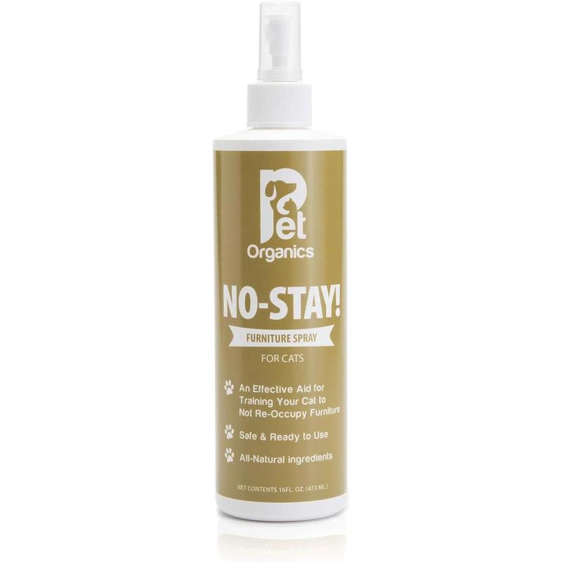 TikTok Shop NaturVet Pet Organics No Stay Spray Pet Training Spray for Cats Helps Deters Cats from Furniture Rugs Fabrics Includes Herbs Plants Essential Oils as Deterrent 16 Oz