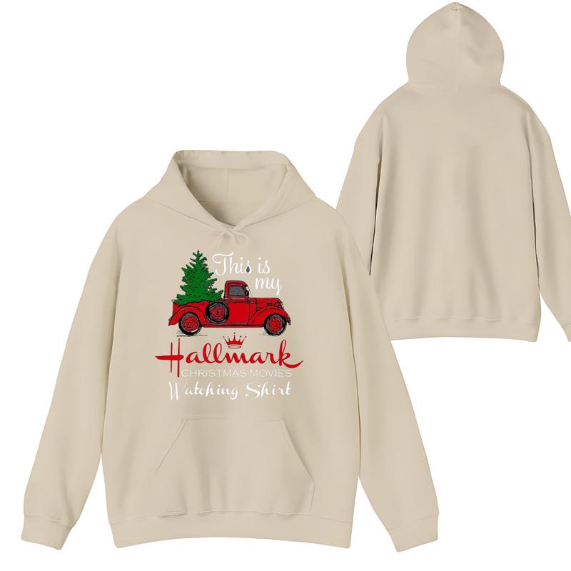 TikTok Shop This is My Hallmark Christmas Movie Watching Sweatshirt Hallmark Long Sleeve Tee Hallmark Sweatshirt Unisex Christmas Gift Sweatshirt For Him For Her Top Womenswear Menswear Streetwear T s...