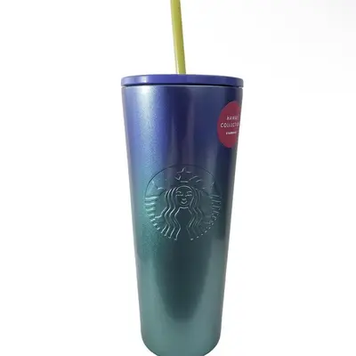 Starbucks {Hawaii buy Exclusive} Blue Ombré Mermaid SS Tumbler w/ Sea Turtle Lid