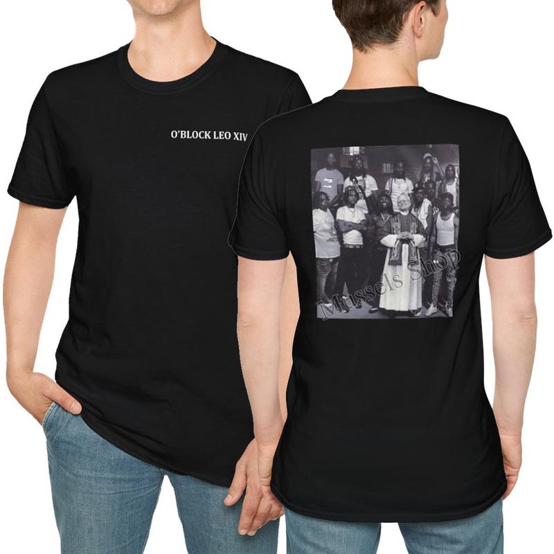 o block pope leo xiv 2 sided shirt pope back to da hood first american pope christianity for men for women full sizes full colors