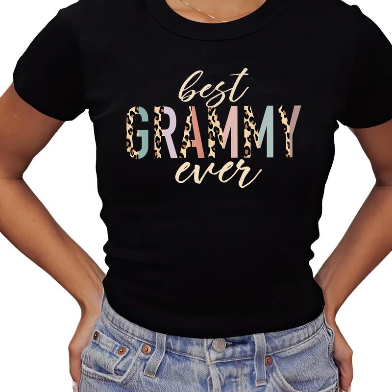 Mother's Day Easter Gifts For Gammy Leopard Print Bunny T-Shirt Mother's Day Easter Gifts For Gammy Leopard Print Bunny T-Shirt