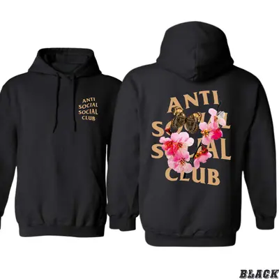 Anti social social club butterfly fashion hoodie