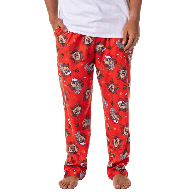 TikTok Shop Looney Tunes Mens Christmas Character Tasmanian Devil Sleep Pajama Pants