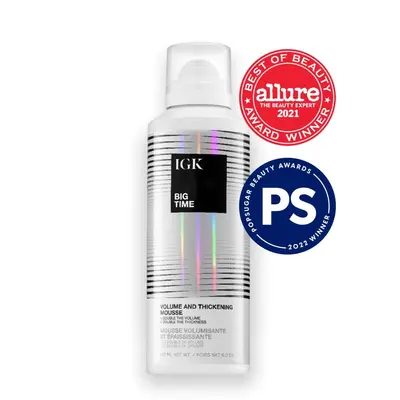 IGK Big Time Volume & Thickening Mousse 5.9oz IGK Big Time Volume & Thickening Mousse 5.9oz