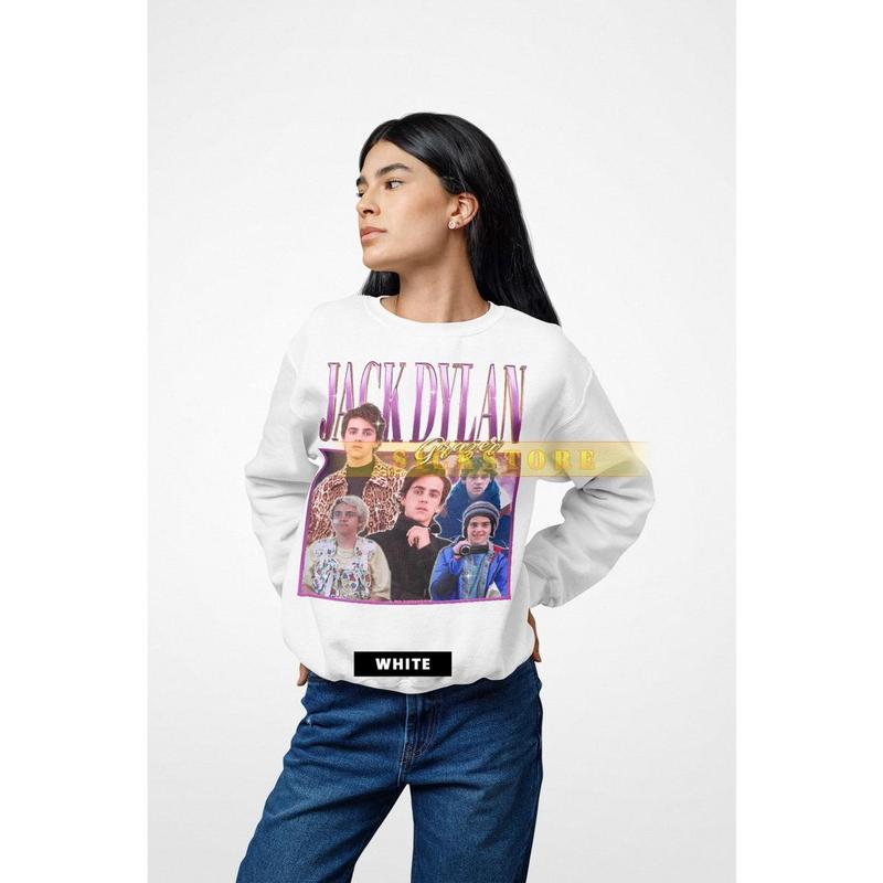 TikTok Shop JACK DYLAN GRAZER Vintage Sweatshirt Jack Dylan Homage Sweater Jack Dylan Merch Gift Hack Dylan Fan Tees Jack Dylan Retro 90s Sweater