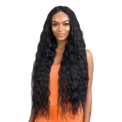 Wavy divaqueen black curly freepart high quality wig