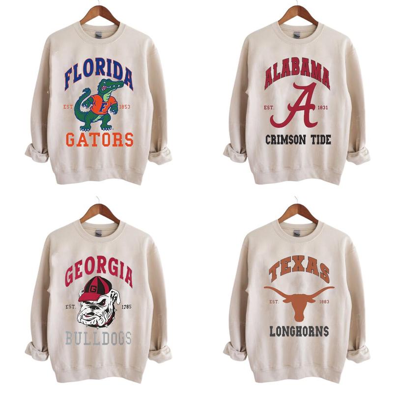 TikTok Shop Classic NCAA College Sweatshirt All Teams Vintage Design Ideal for Football Fans Unisex And Inclusive Multiple Style Options