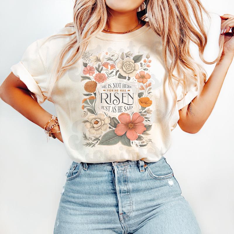 He Is Not Here For He Has Risen Womens Christian T Shirt He Is Not Here For He Has Risen Womens Christian T Shirt