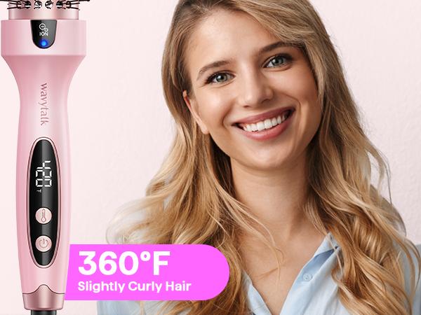 Product Introduction of Wavytalk Blowout Boost Ionic Thermal Brush 1 1/2 Inch with LED Display, 300℉-420℉ for Different Hair Types, 120-240V Universal Voltage 7