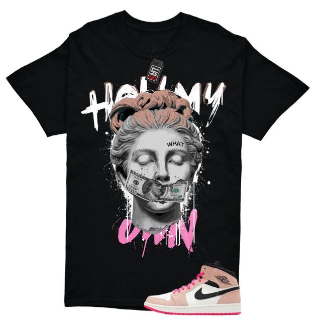 TikTok Shop T Shirt Jordan 1 Mid SE Crimson Tint Hyper Pink Match T shirt Hold My Own Unisex Streetwear Basic Summer