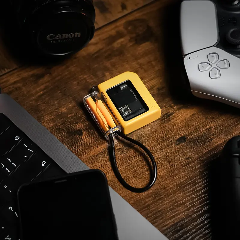 SHARGE Disk M.2 NVMe SSD Enclosure ( Enclosure only. SSD not included. ) with Active Cooling System, 10Gbps USB C 3.2 Gen2, Storage for iPhone 15 Pro, Steam Deck, ROG Ally, Enclosure NVMe Reader Supports M Keys and Size 2230 SSDs 5