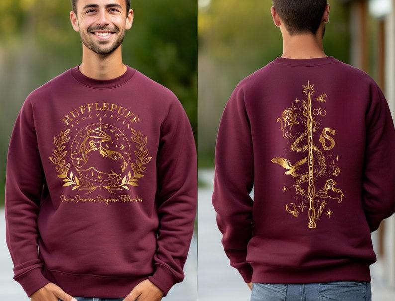 TikTok Shop Vintage Name Hogwarts Sweatshirt Hogwarts House Shirt Wizarding World Magic World Universal Studios Fan HP Fan Gift Hoodie