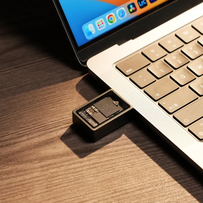 SHARGE Disk M.2 NVMe SSD Enclosure ( Enclosure only. SSD not included. ) with Active Cooling System, 10Gbps USB C 3.2 Gen2, Storage for iPhone 15 Pro, Steam Deck, ROG Ally, Enclosure NVMe Reader Supports M Keys and Size 2230 SSDs 6