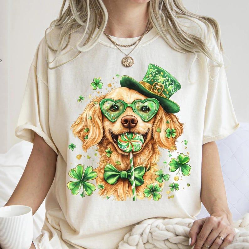 Golden Retriever Shamrock Saint Patrick's Day Pet Lover T-Shirt Golden Retriever Shamrock Saint Patrick's Day Pet Lover T-Shirt