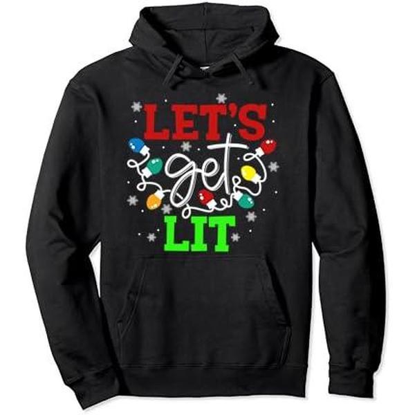 Let's Get Lit Funny Christmas Drinking T-Shirt Xmas Lights Let's Get Lit Funny Christmas Drinking T-Shirt Xmas Lights