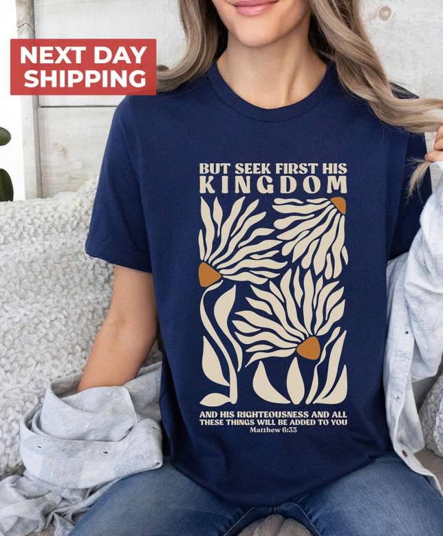 Consider the Flowers Women's Floral Christian T-shirt Consider the Flowers Women's Floral Christian T-shirt