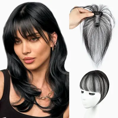 Clip in bangs thinning hair best sale