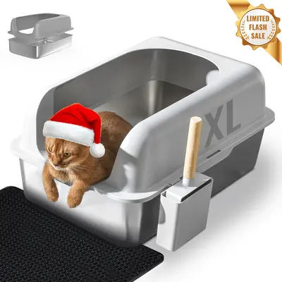 Metal cat box best sale