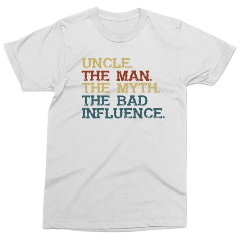 Mens Uncle The Man The Myth The Bad Influence Tshirt Uncle Gift Mens Uncle The Man The Myth The Bad Influence Tshirt Uncle Gift