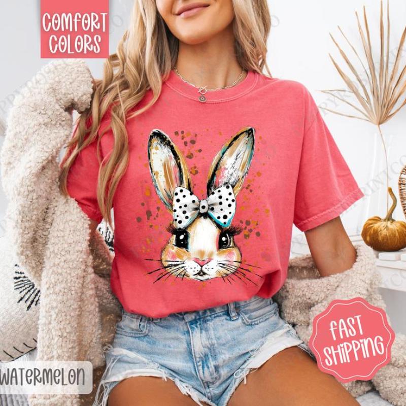 Red Bow Bunny Tee Red Bow Bunny Tee