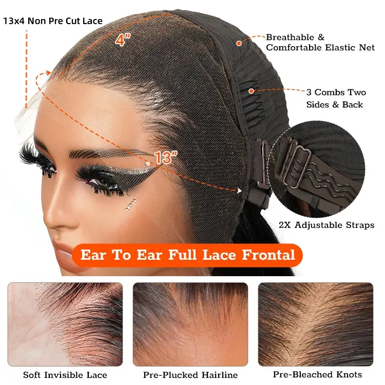 Wiggins Hair Short Curly Wigs Popping Fluffy Curl 250% Density 7x4 Pre Cut Ready To Go Curly Glueless Wigs Ready To Wear Human Hair Beginners Glueless Wig Outdoorfun 4