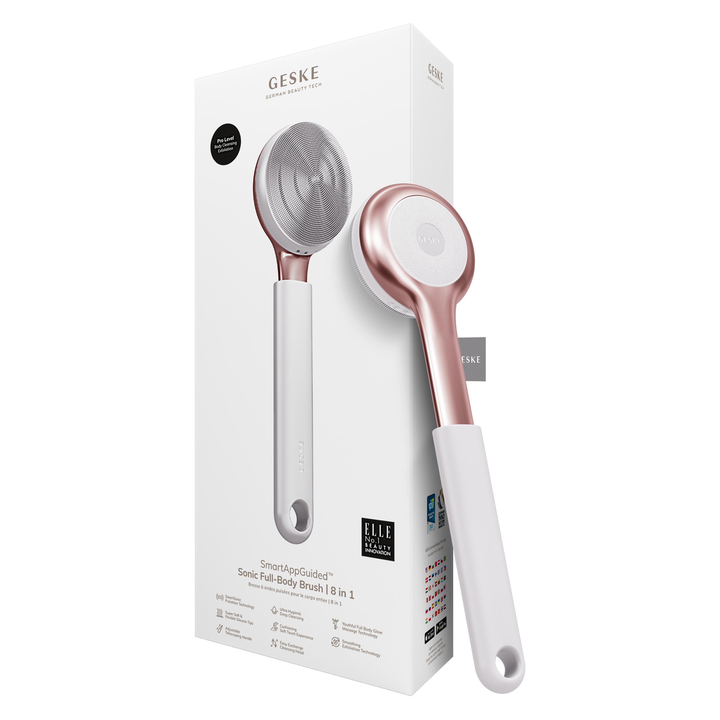 GESKE Cepillo Sónico de Cuerpo Completo y Exfoliante Intensivo 8 en 1 | Cepillo Corporal Eléctrico - Imagen 1 de 35