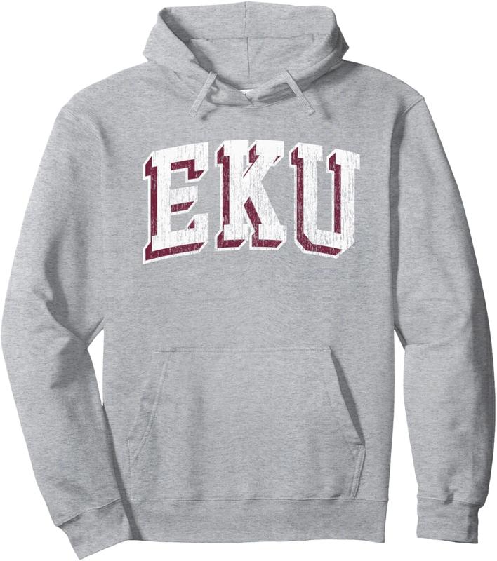 TikTok Shop Eastern Kentucky Colonels Retro Arch Unisex Graphic Pullover Hoodie Sweatshirt Hoodie Comfort Colors