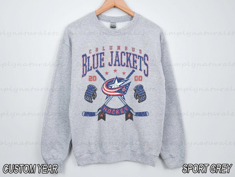 TikTok Shop Columbus Blue Jackets Sweatshirt Crewneck Vintage Blue Jackets shirt Columbus Hockey Fan shirt Hockey Tee Blue Jackets Sweatshirt