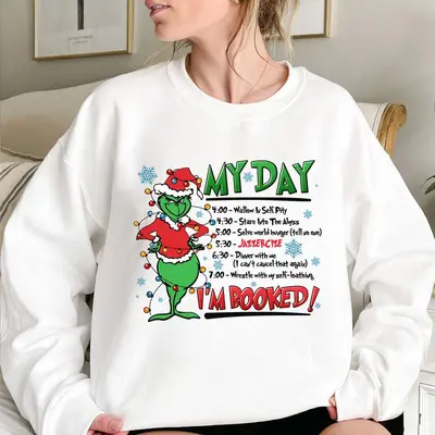 Grinch My Day Im Booked Sweatshirt TikTok Shop