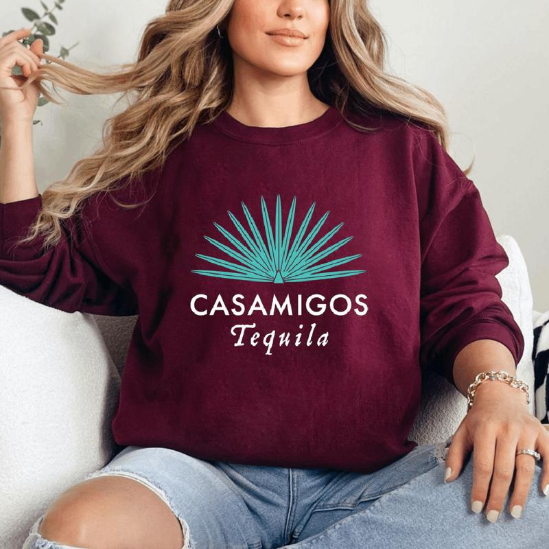 TikTok Shop Casamigos Tequila Sweatshirt Wine Vibes and Music Lover Party Fall Winter Sweaters