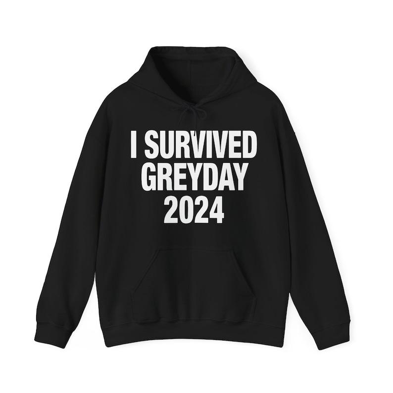 TikTok Shop I Survived Greyday 2024 Scrim Ruby Greyday Greyfivenine G59 Hoodie Black Or White Hooded Sweatshirt Greyfivenine