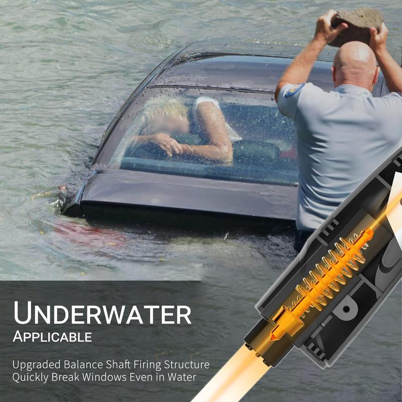 Product Introduction of Window Breaker Seatbelt Cutter, 3-in-1 Glass Breaker and Seat Belt Cutter, Car Safety Hammer Automotive Life Safety Tools Kit 1