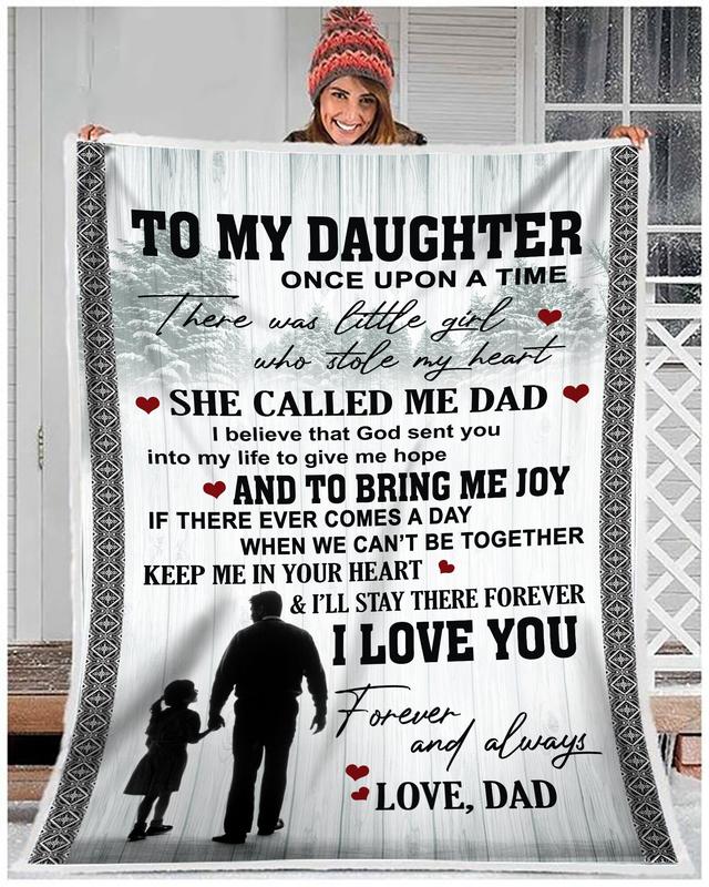 TikTok Shop To My Daughter Blanket Special Gift From Dad For Daughter Family Gift soft blanket birthday gift idea anniversary day gift ideas Thanksgiving day gift Christmas day gift