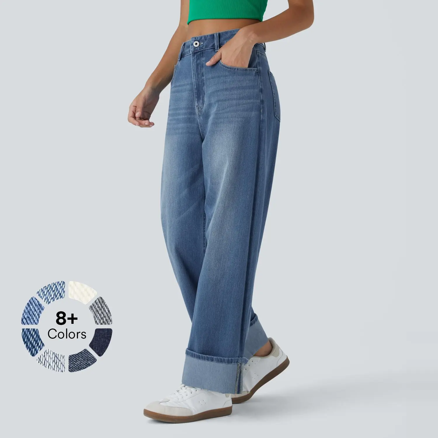 Judy Blue Full Size High Waist Tummy Control Faux Leather Straight Pants Plus Size main image 1