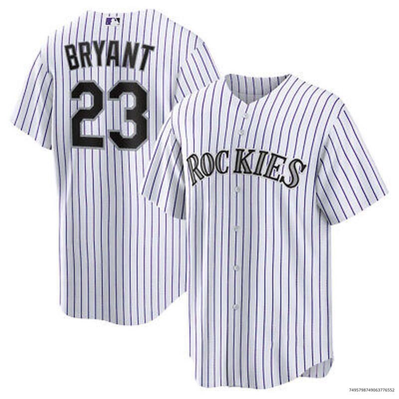 TikTok Shop 23 Kris Bryant Fanmade Baseball Polyester Baseball Jersey Shirt Size S 5XL Gift For Dad Father Family