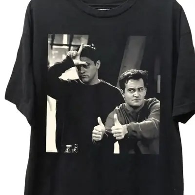 Mens Friends Sitcom (Vintage 90s Friends Shirt, Bing Graphic